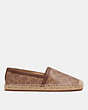 COACH®,COLLINS ESPADRILLE IN SIGNATURE CANVAS,Signature Coated Canvas,Tan,Angle View