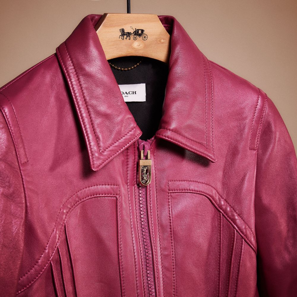 Restored Cropped Leather Blouson