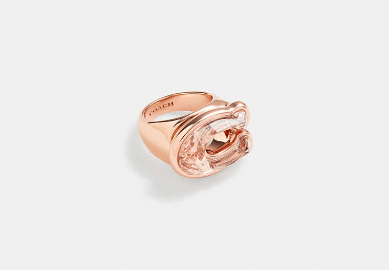 Faceted Crystal Signature Ring | COACH®
