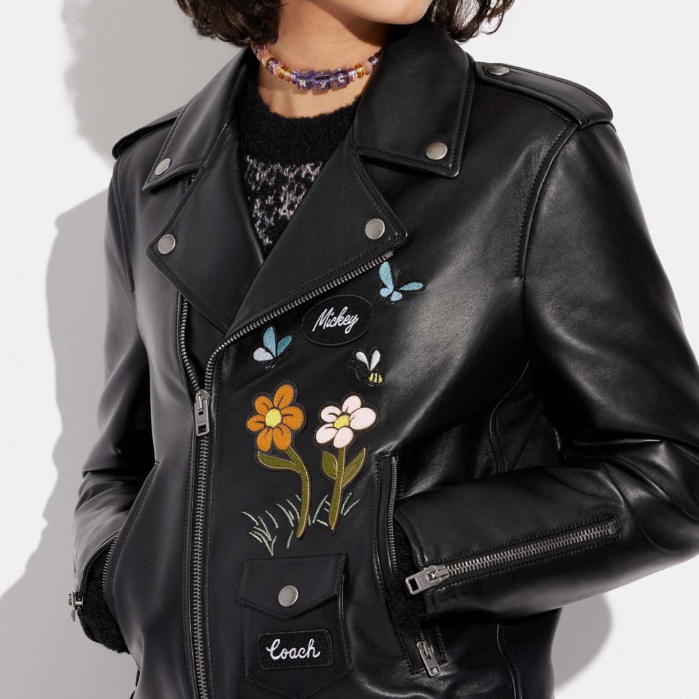 Disney X Coach Shrunken Biker Jacket | COACH®