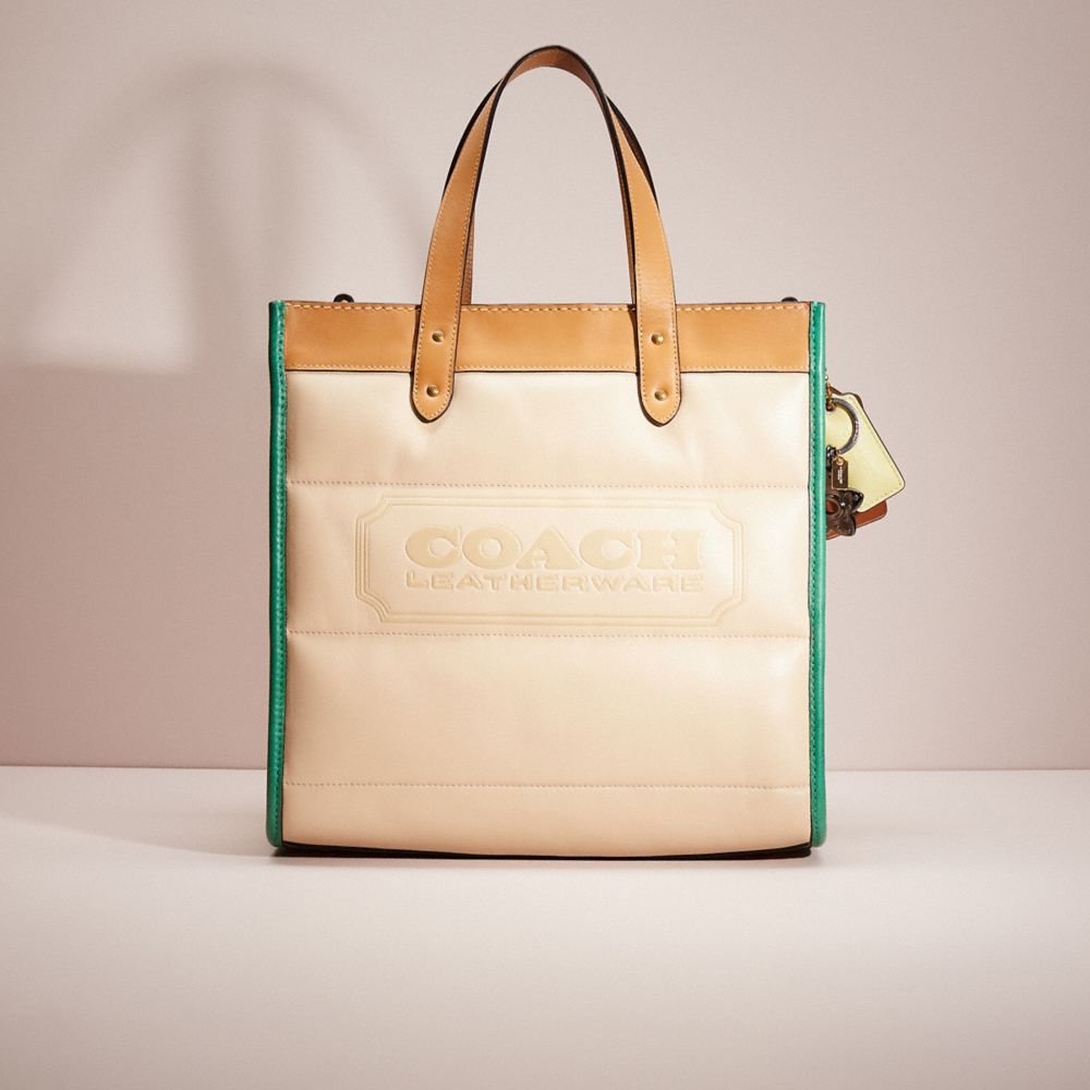 Restored Field Tote With Colorblock Quilting And Coach Badge