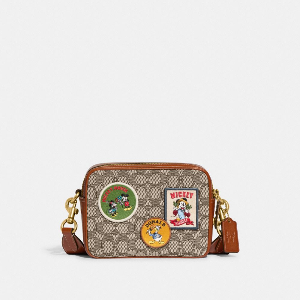 【DISNEY X COACH】フライト バッグ 19・シグネチャー