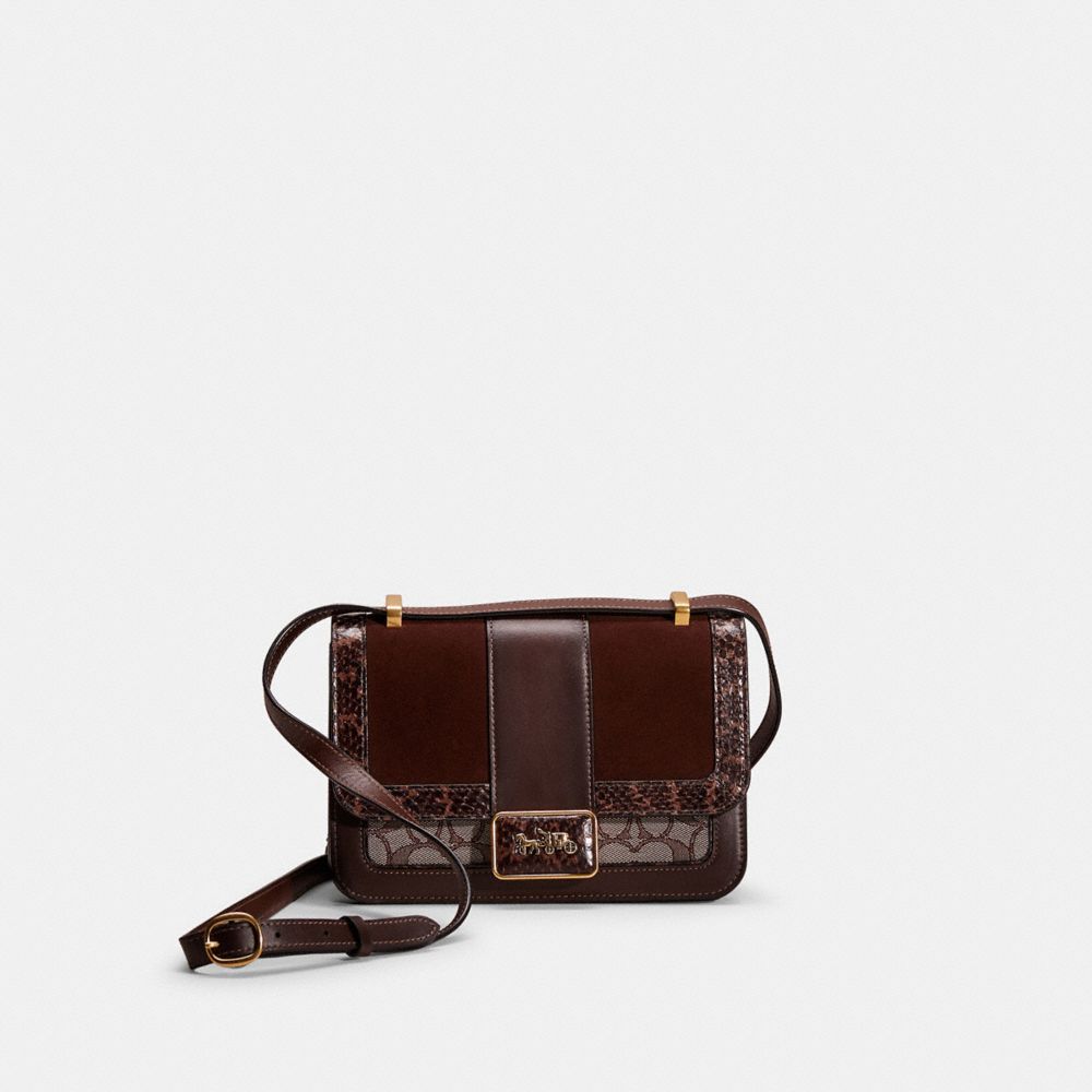 Restored Alie Shoulder Bag In Signature Jacquard With Snakeskin Detail