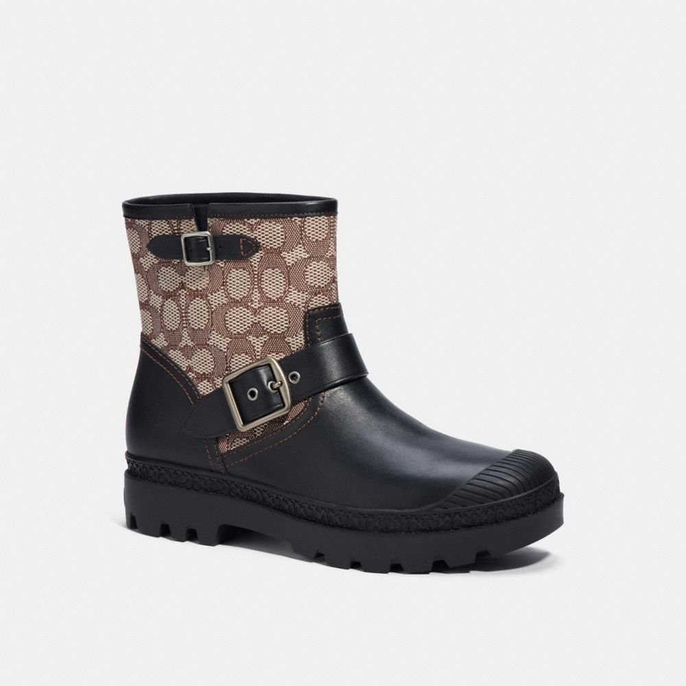 COACH® | Moto Boot In Signature Jacquard