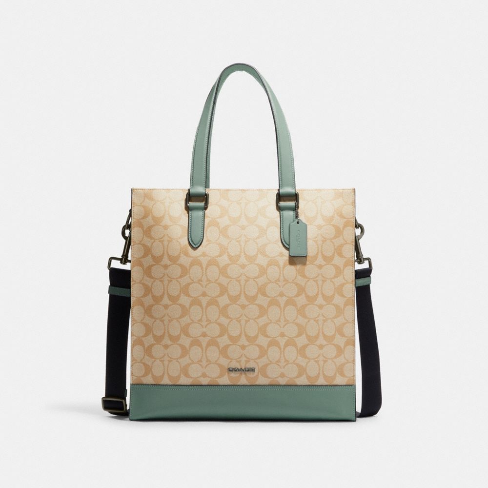 Graham Structured Tote In Colorblock Signature Canvas