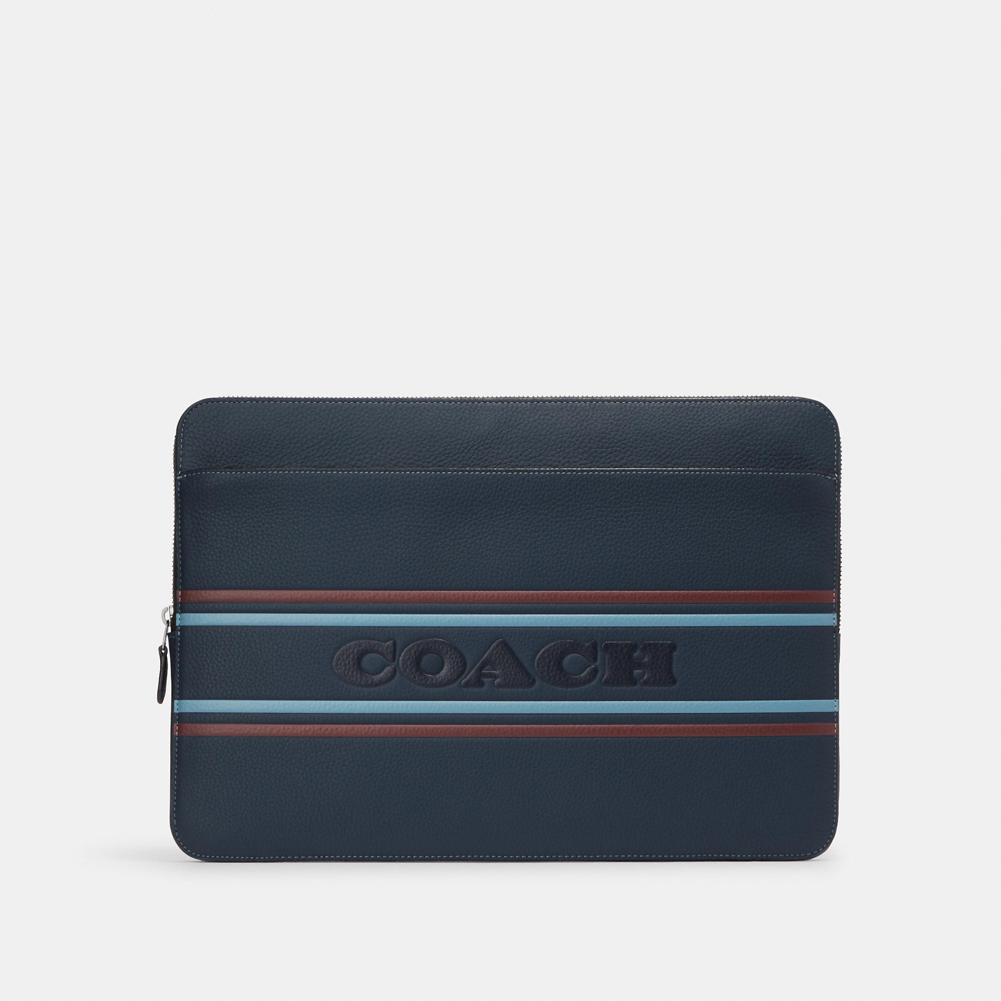 Coach Outlet Laptop Case With Stripe In Blue