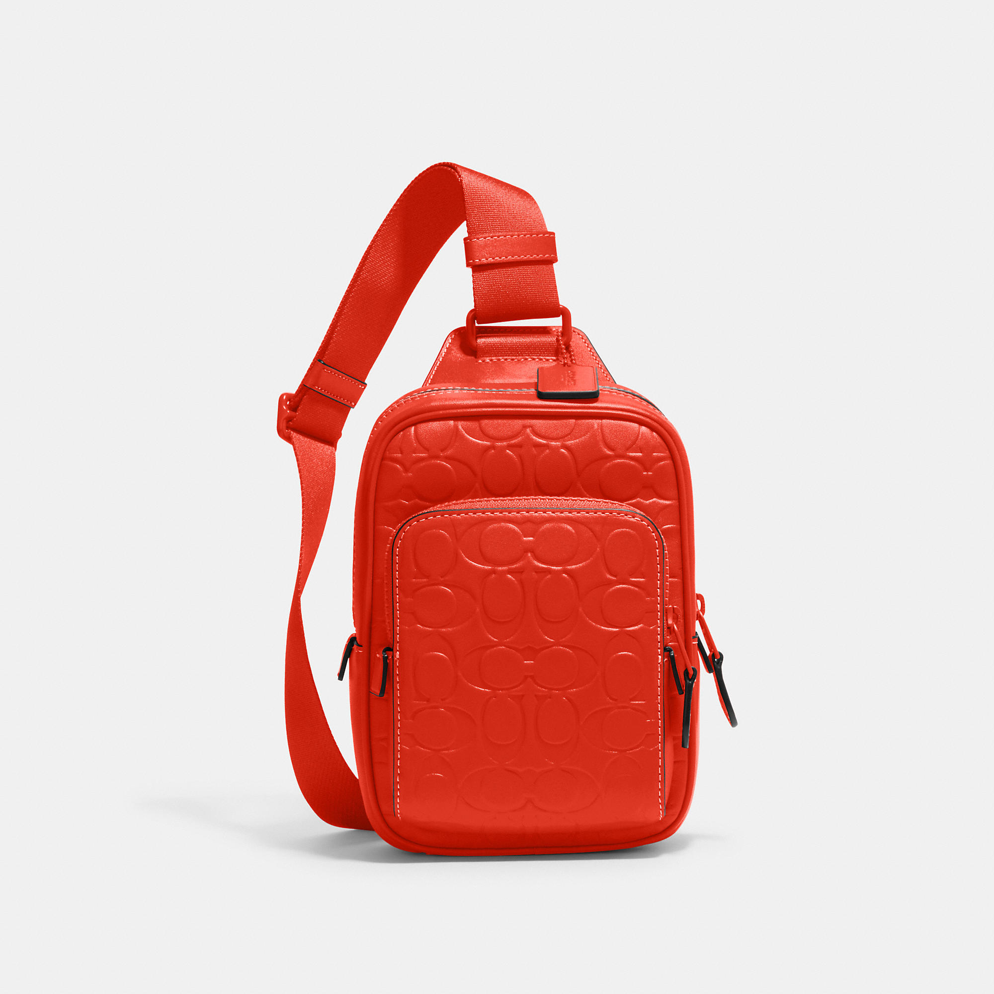 Coach Outlet Track Pack 14 In Signature Leather In Red | ModeSens