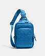 COACH®,TRACK PACK 14 IN SIGNATURE LEATHER,1 J/Blue Jay,Front View