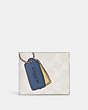 3 In 1 Wallet In Signature Canvas With Trompe L'oeil Print