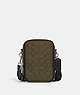 COACH®,STANTON CROSSBODY IN SIGNATURE JACQUARD,Everyday,Silver/Olive Drab/Utility Green,Front View