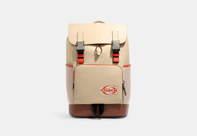 Track Backpack In Colorblock With Coach Stamp
