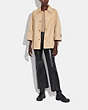 COACH®,TRENCHY SWING COAT,Cotton/Polyester,Light Khaki,Scale View