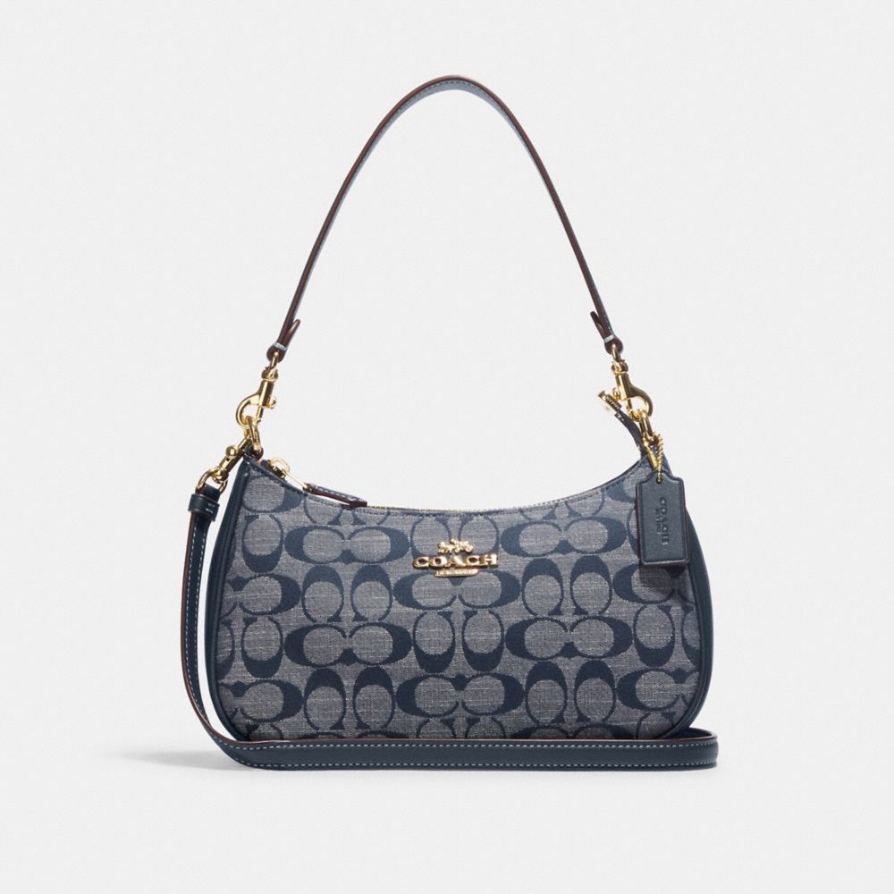 COACH® | Teri Shoulder Bag In Signature Chambray