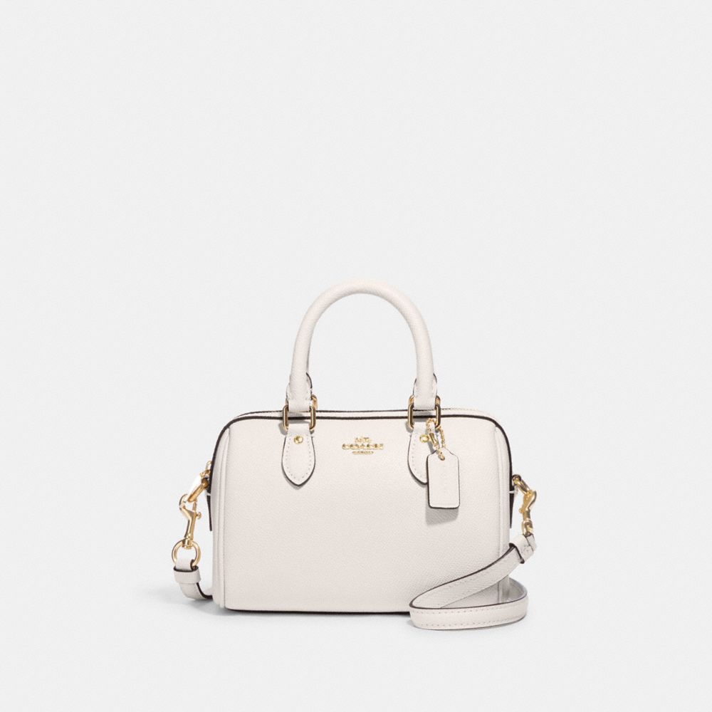 Coach Outlet Mini Rowan Crossbody In Colorblock In Silver/chalk Multi