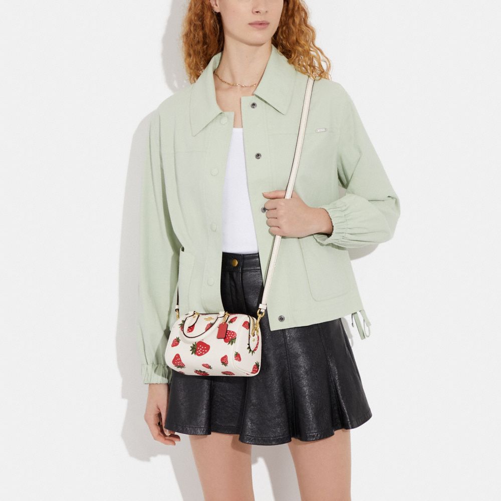 COACH®  Mini Rowan Crossbody With Wild Strawberry Print