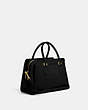 COACH®,DARCIE CARRYALL,Leather,Large,Anniversary,Gold/Black,Angle View