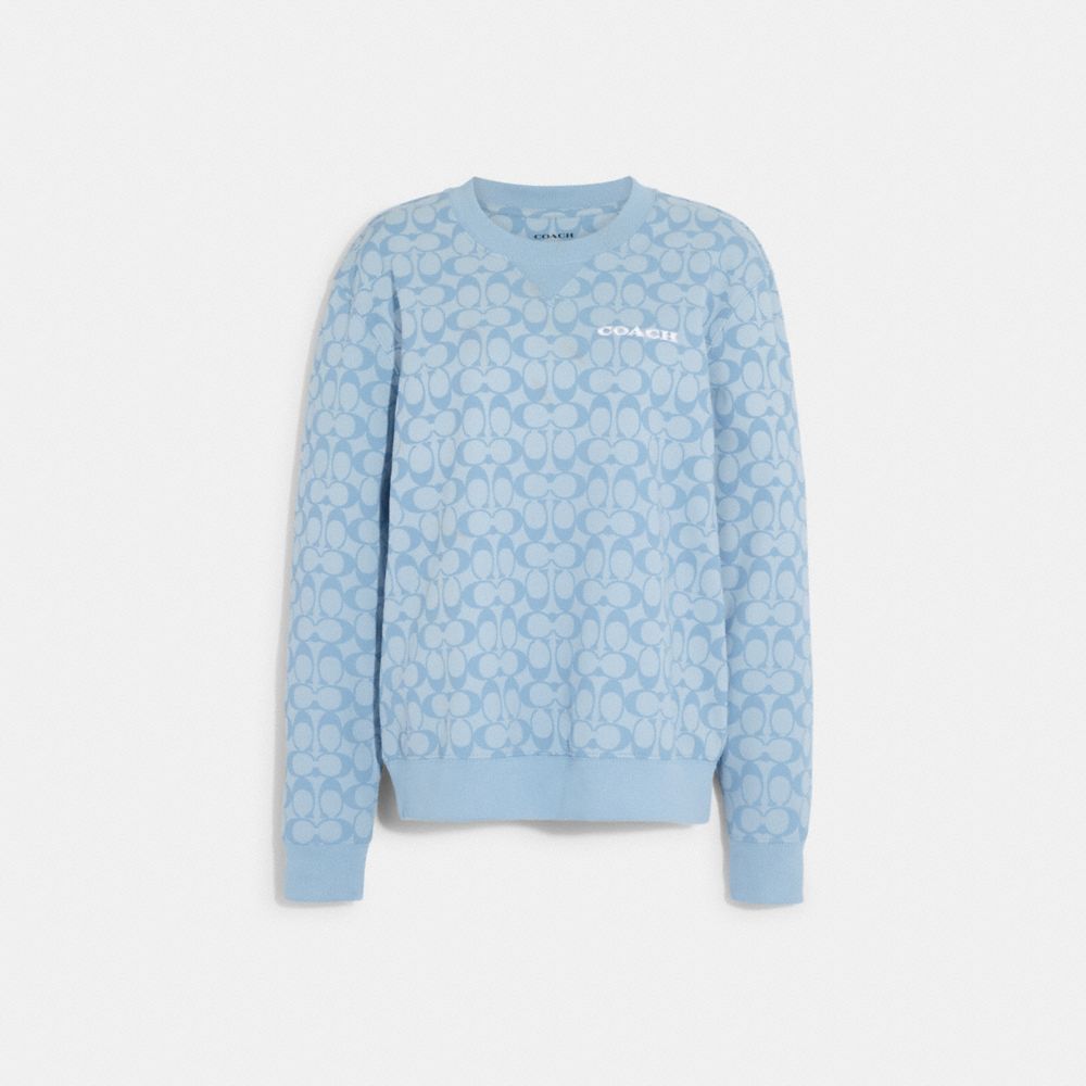 COACH® | Signature Chambray Crewneck Sweatshirt