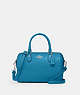 COACH®,ROWAN SATCHEL,Leather,Everyday,Silver/Electric Blue,Front View