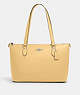 COACH®,GALLERY TOTE,Leather,Large,Everyday,Silver/Vanilla,Front View