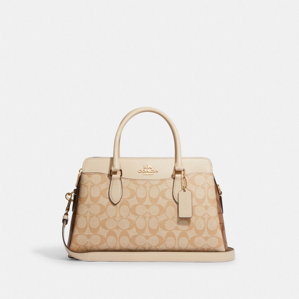 Coach, Bags, Coach Mini Sierra Satchel In Signature Light Khaki