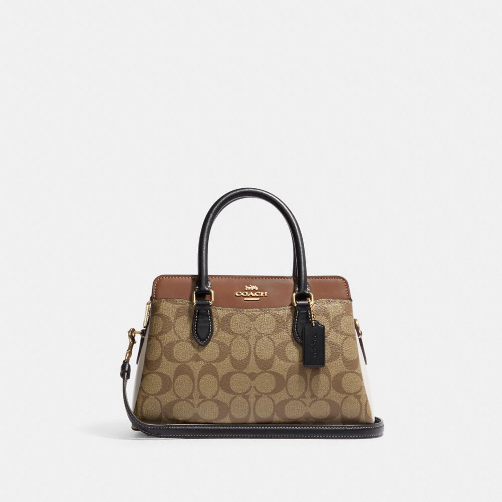 COACH® | Mini Darcie Carryall In Colorblock Signature Canvas