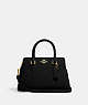 COACH®,MINI DARCIE CARRYALL,Crossgrain Leather,Anniversary,Gold/Black,Front View