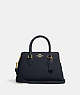 COACH®,MINI DARCIE CARRYALL,Crossgrain Leather,Anniversary,Gold/Midnight,Front View