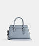 COACH®,MINI DARCIE CARRYALL,Crossgrain Leather,Anniversary,Silver/Grey Mist,Front View