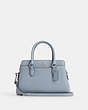 COACH®,MINI DARCIE CARRYALL,Crossgrain Leather,Anniversary,Silver/Grey Mist,Front View