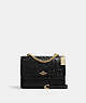 COACH®,KLARE CROSSBODY IN SIGNATURE LEATHER,Gold/Black,Front View