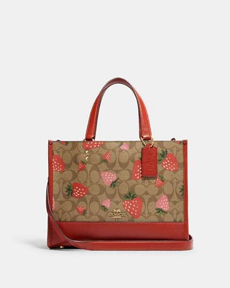 Dempsey Carryall In Signature Canvas With Wild Strawberry Print