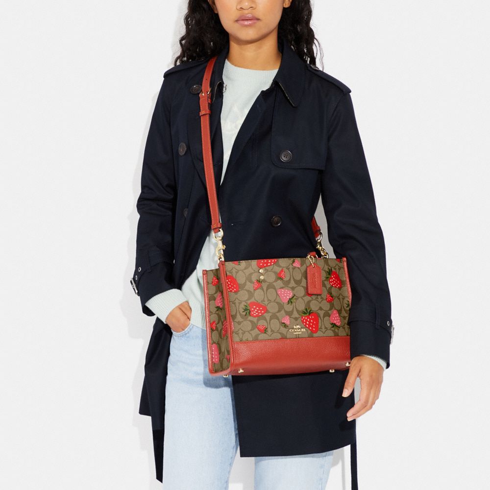COACH® | Dempsey Carryall In Signature Canvas With Wild 