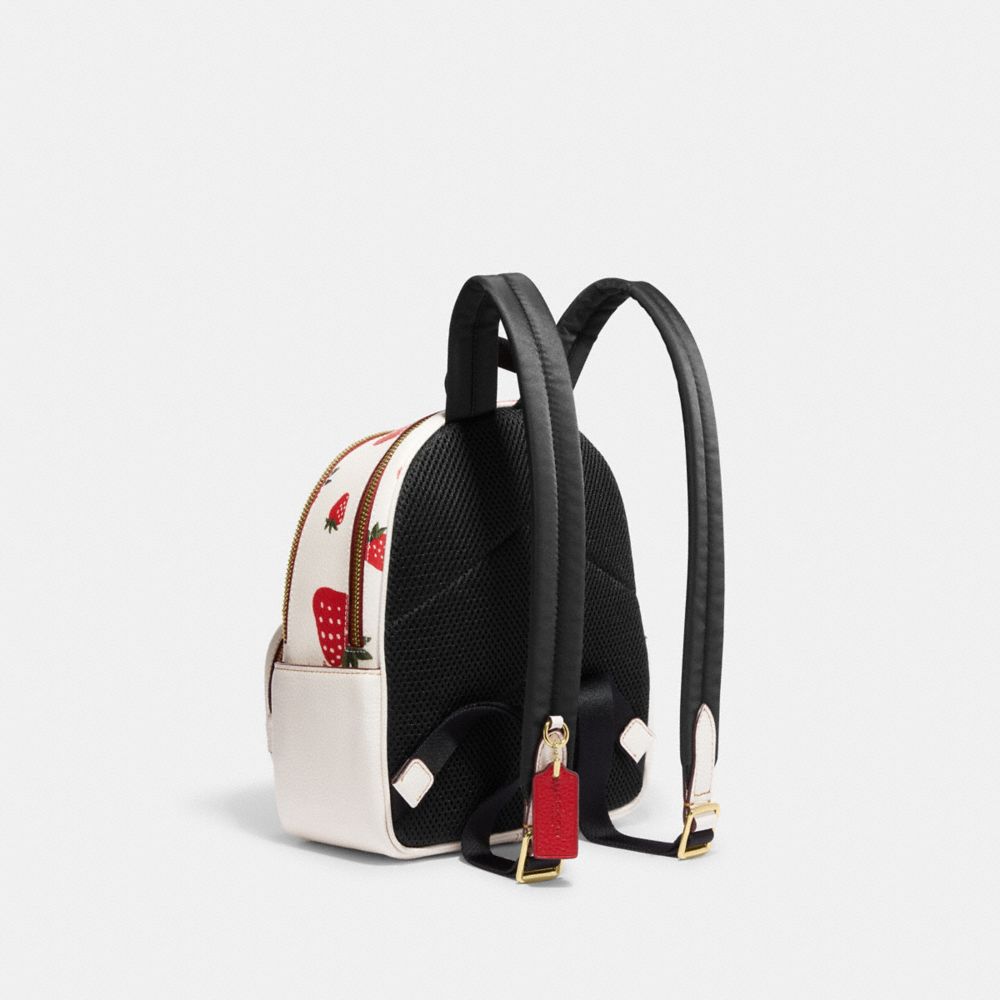 COACH® | Mini Court Backpack With Wild Strawberry Print