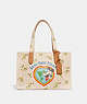 Disney X Coach Tote 30 In 100 Percent Recycled Canvas With Floral Print And Mickey Mouse