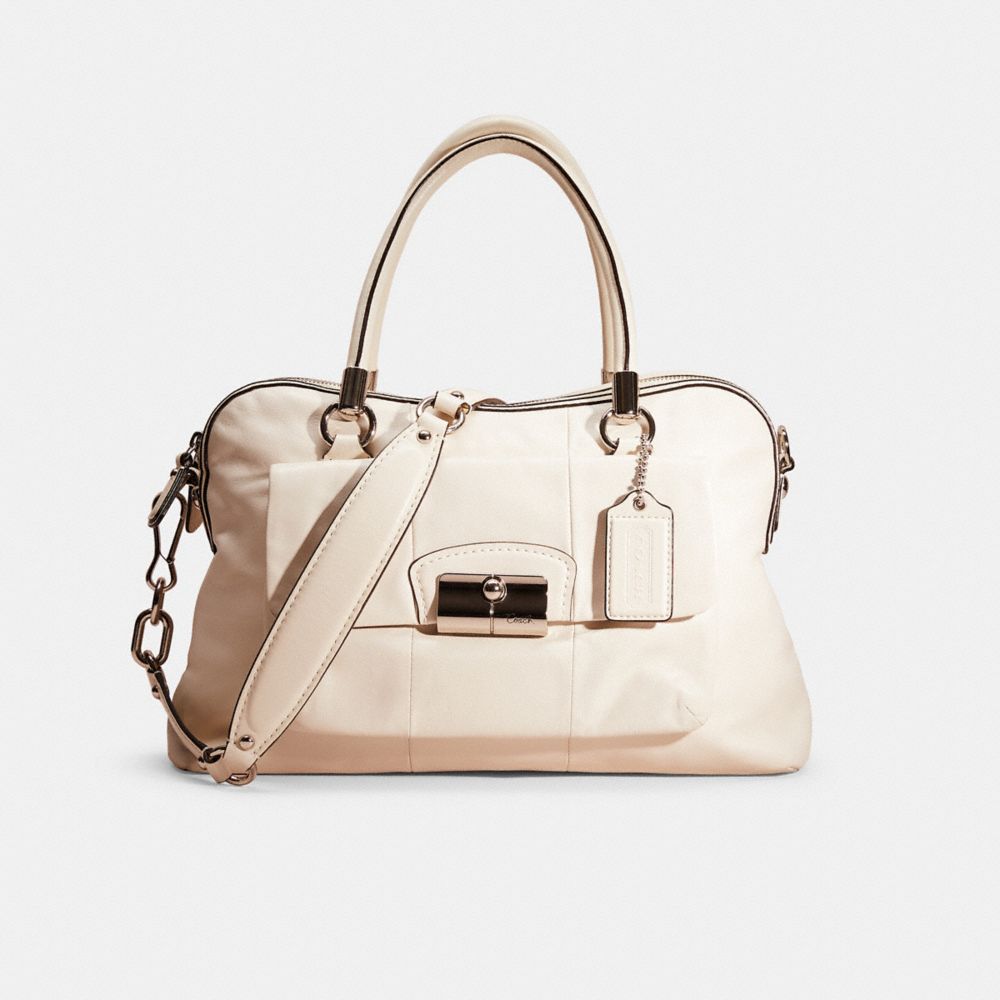 Coach Restored Kristin Large Satchel In Silver/chalk