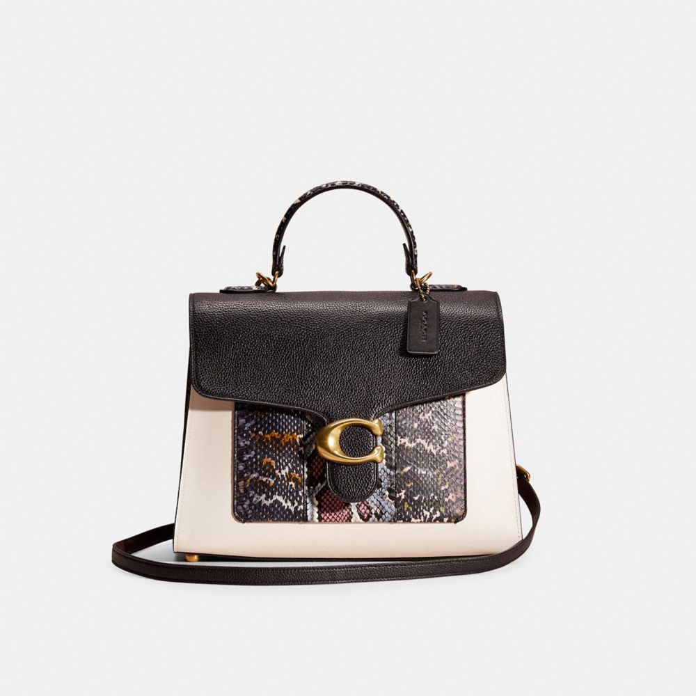 Restored Tabby Top Handle In Colorblock Snakeskin COACH®
