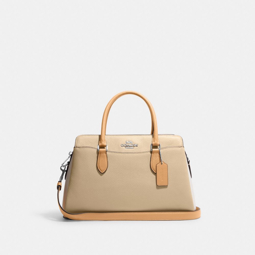 COACH Swagger Small Shoulder Bag in Colorblock Pebble Leather