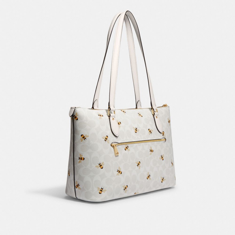 COACH® | Gallery Tote In Signature Canvas With Bee Print