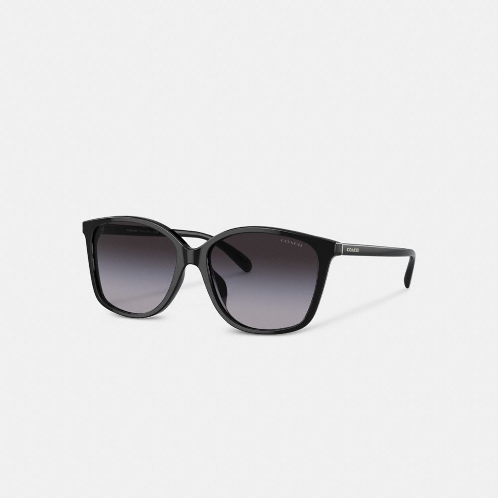 Coach Embedded Wire Square Sunglasses In Black