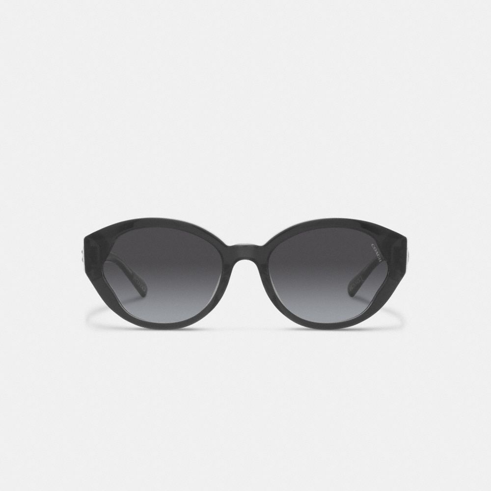 Lunettes de soleil rondes et biseautées à pétales signature