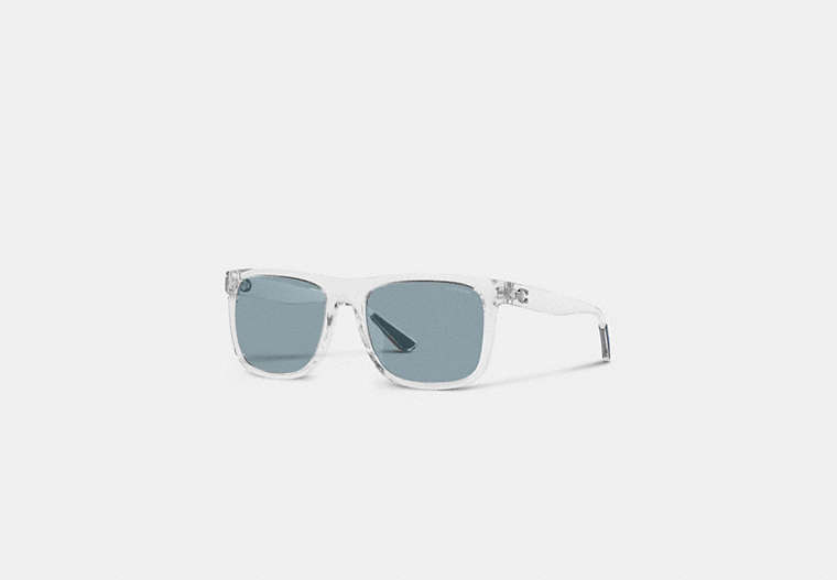 Beveled Signature Flat Top Square Sunglasses