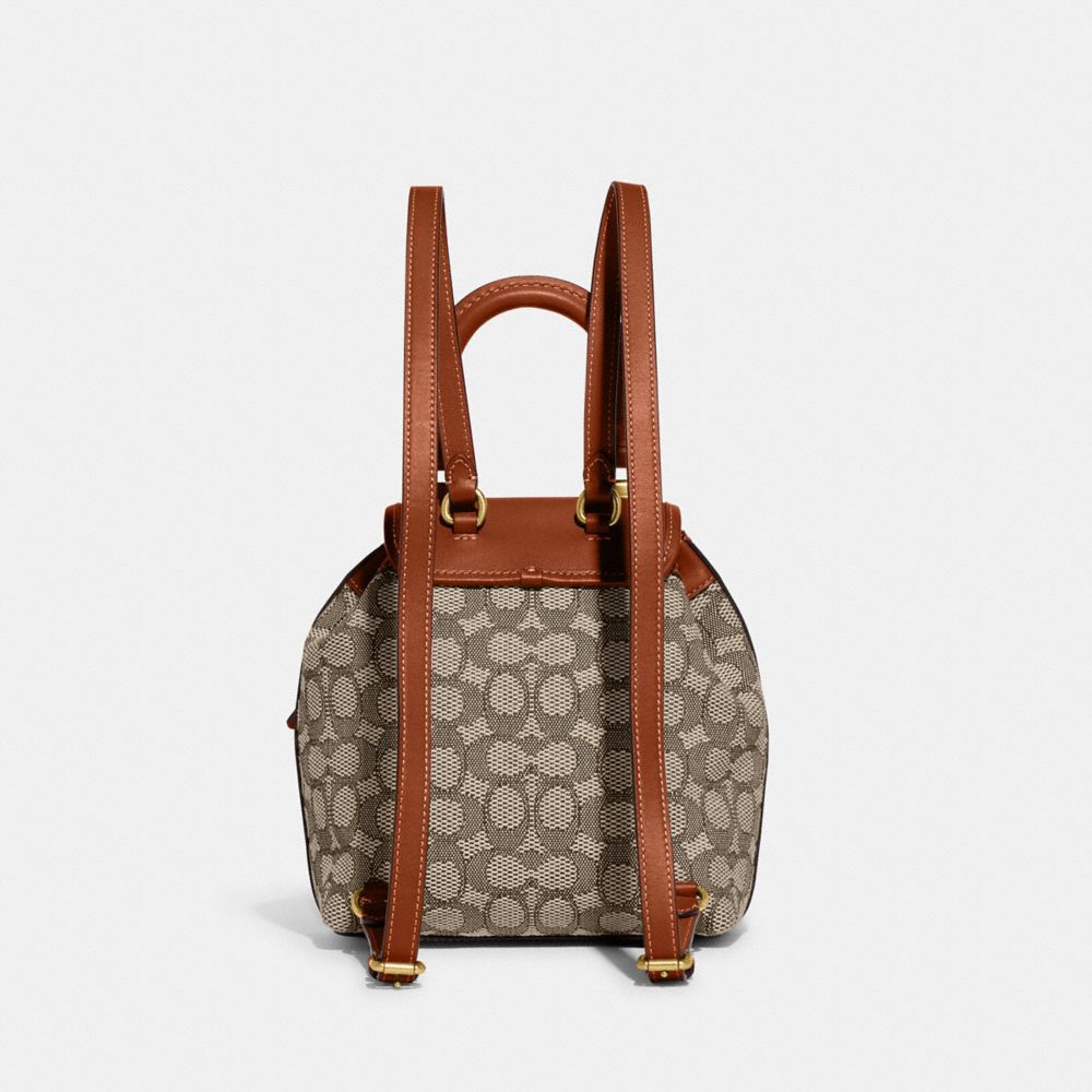 Coach Riya Backpack 21 In Signature Textile Jacquard Big Apple Buddy