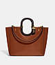 COACH®,RAE TOTE IN COLORBLOCK,Glovetanned Leather,Large,Brass/1941 Saddle Multi,Front View