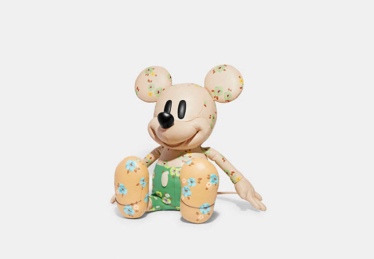 Disney X Coach Mickey Mouse Medium Collectible Doll With Floral Print