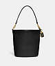 COACH®,DAKOTA BUCKET BAG,Glovetanned Leather,Large,Brass/Black,Front View