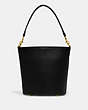 COACH®,DAKOTA BUCKET BAG,Glovetanned Leather,Large,Brass/Black,Back View