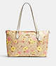 Gallery Tote In Signature Canvas With Floral Cluster Print