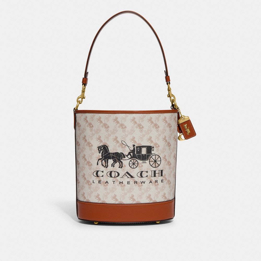 COACH®: Dakota Bucket Bag With Horse And Carriage Print