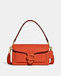 COACH®,TABBY SHOULDER BAG 26,Polished Pebble Leather,Medium,Brass/Sun Orange,Front View