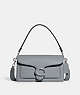 COACH®,TABBY SHOULDER BAG 26,Polished Pebble Leather,Medium,Silver/Grey Blue,Front View